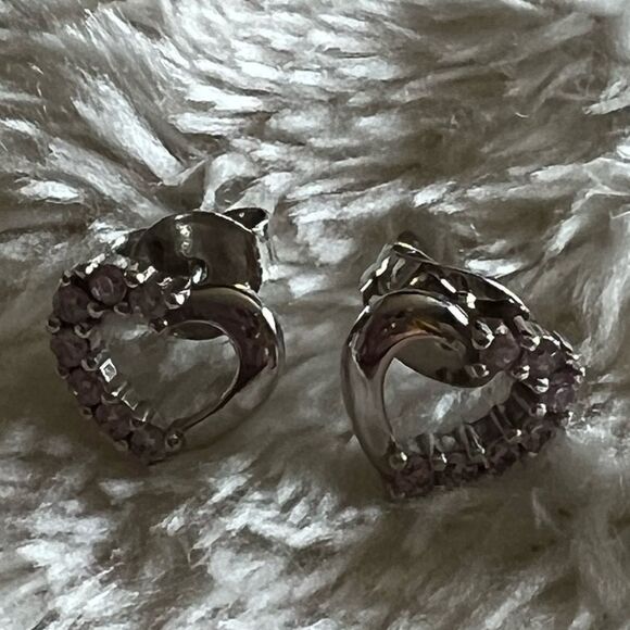 Nordstrom Silver Heart Earrings - Picture 2 of 4